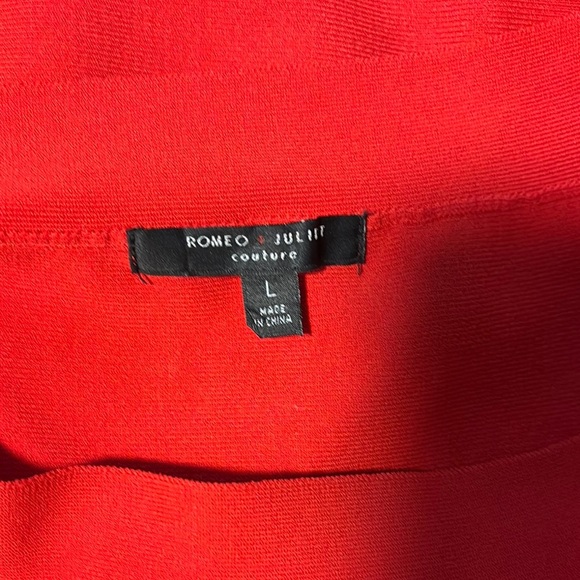 Romeo & Juliet Couture Skirt Red Mini Bandage Stretch Fitted Pencil Size Large - Picture 3 of 5